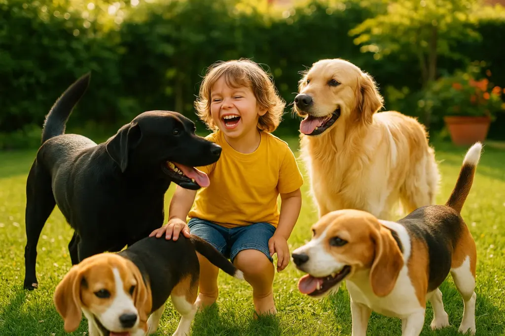 as melhores raças de cachorro para crianças