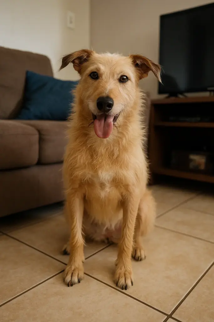 cachorro fiapo de manga