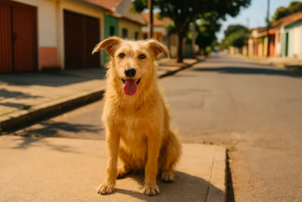 cachorro fiapo de manga